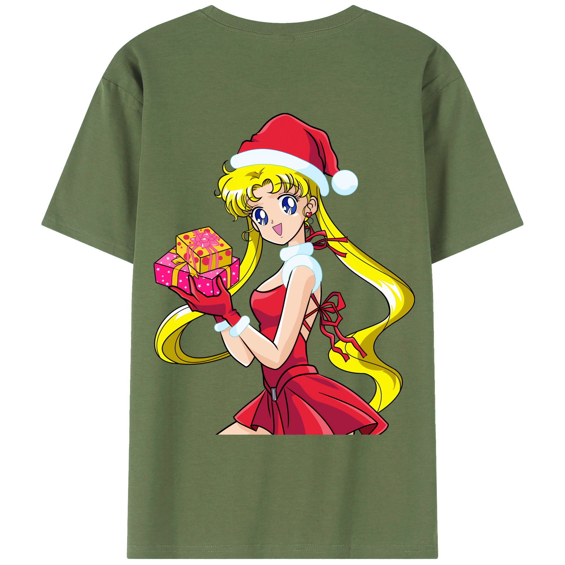 （画像用） 美少女戦士セーラームーン 月野 うさぎ つきの うさぎ Sailor Moon Tsukino Usagi 綿100％ メンズ半袖Tシャツ（バックプリント） 通気性
